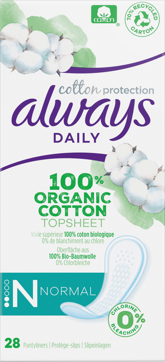 Slipeinlagen Cotton Protection Normal, 28 St