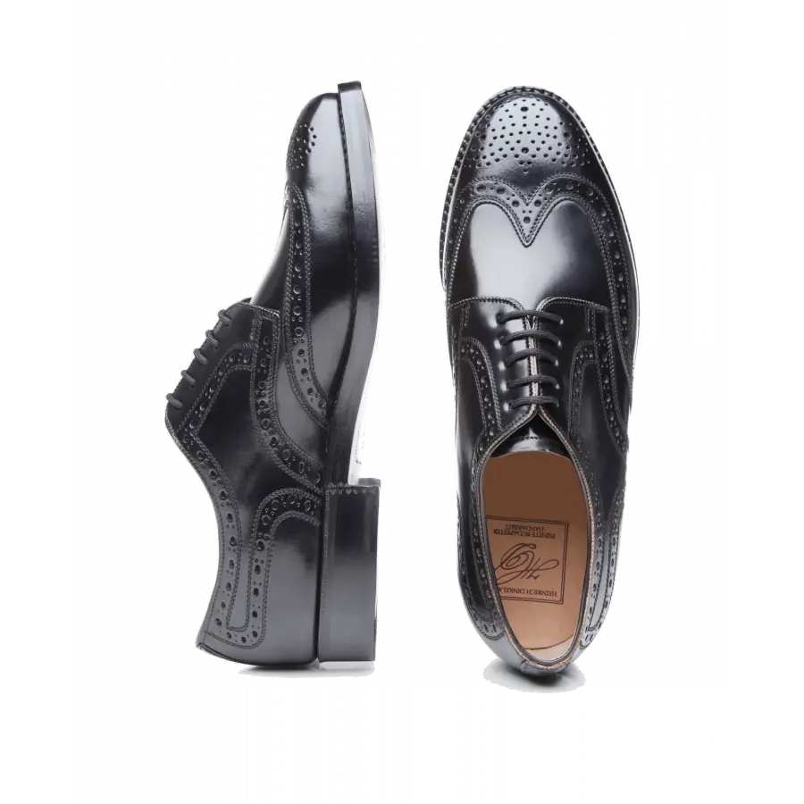 Heinrich Dinkelacker - Businessschuhe Budapester LONDON FULL-BROGUE C Cordovan - schwarz