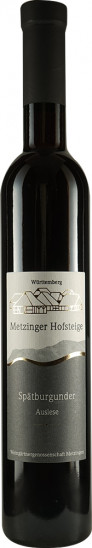 2018 Metzinger Hofsteige Spätburgunder Auslese süss süß 0,5 L - Weingärtnergenossenschaft Metzingen-Neuhausen