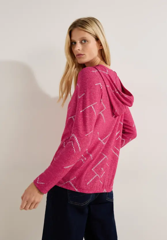 CECIL Hoodie Shirt mit Folienprint