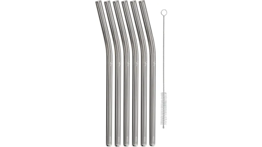 WMF Glastrinkhalme Baric inkl. Bürste 23cm 6-tlg.