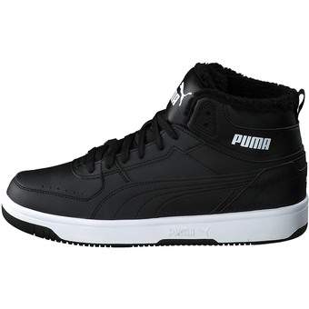 PUMA Rebound JOY Fur Sneaker in schwarz