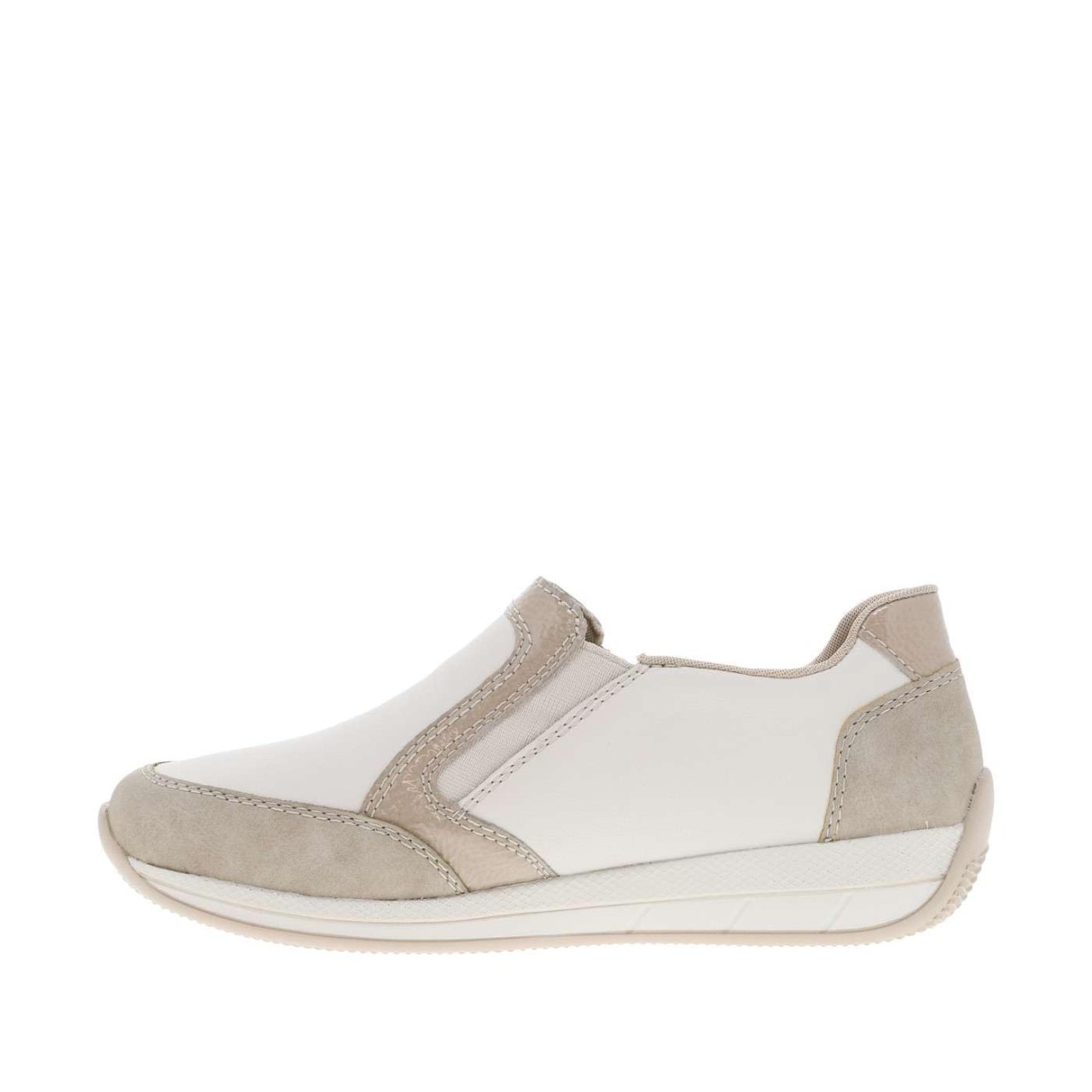 RIEKER Sportliche Slipper weiss