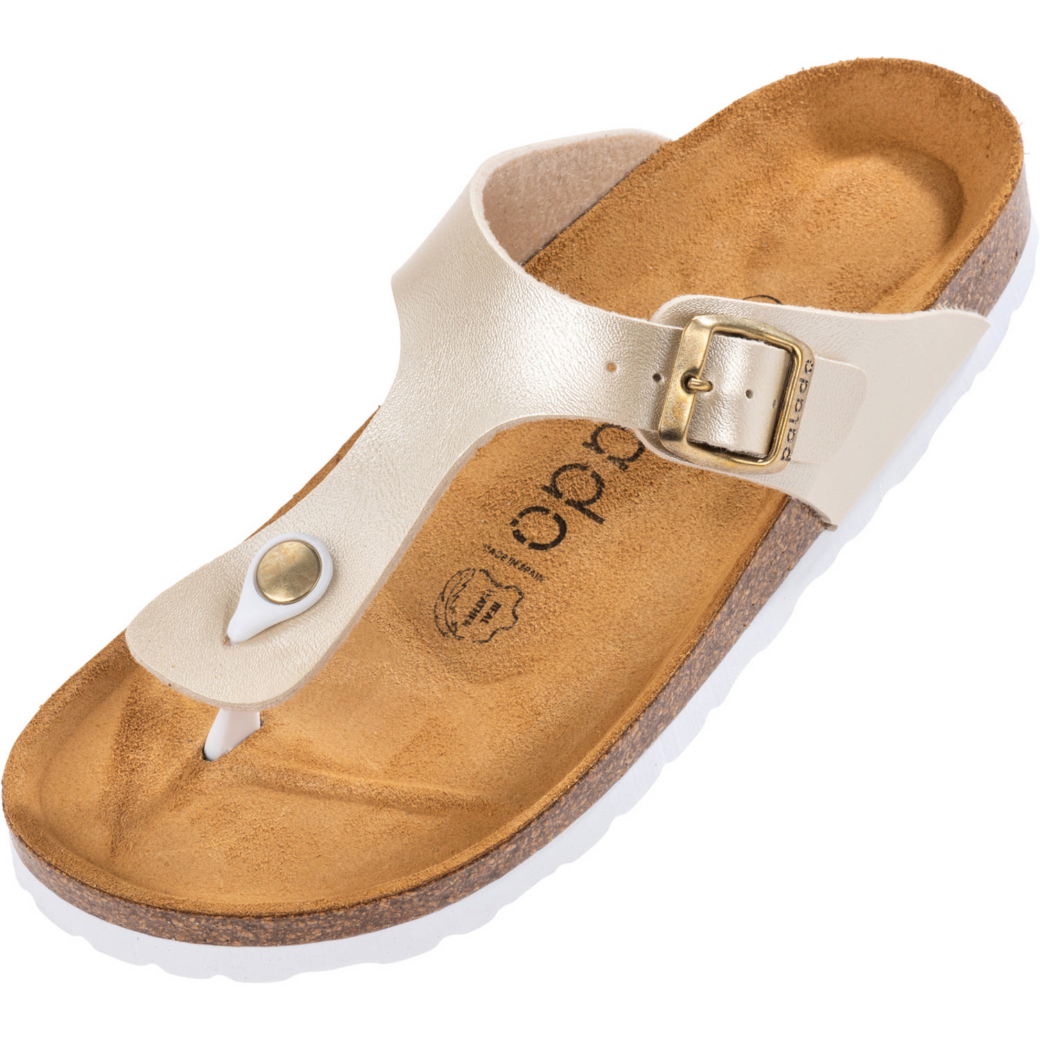 Palado Kos Metallic, Zehentrenner, Damen, Cream
