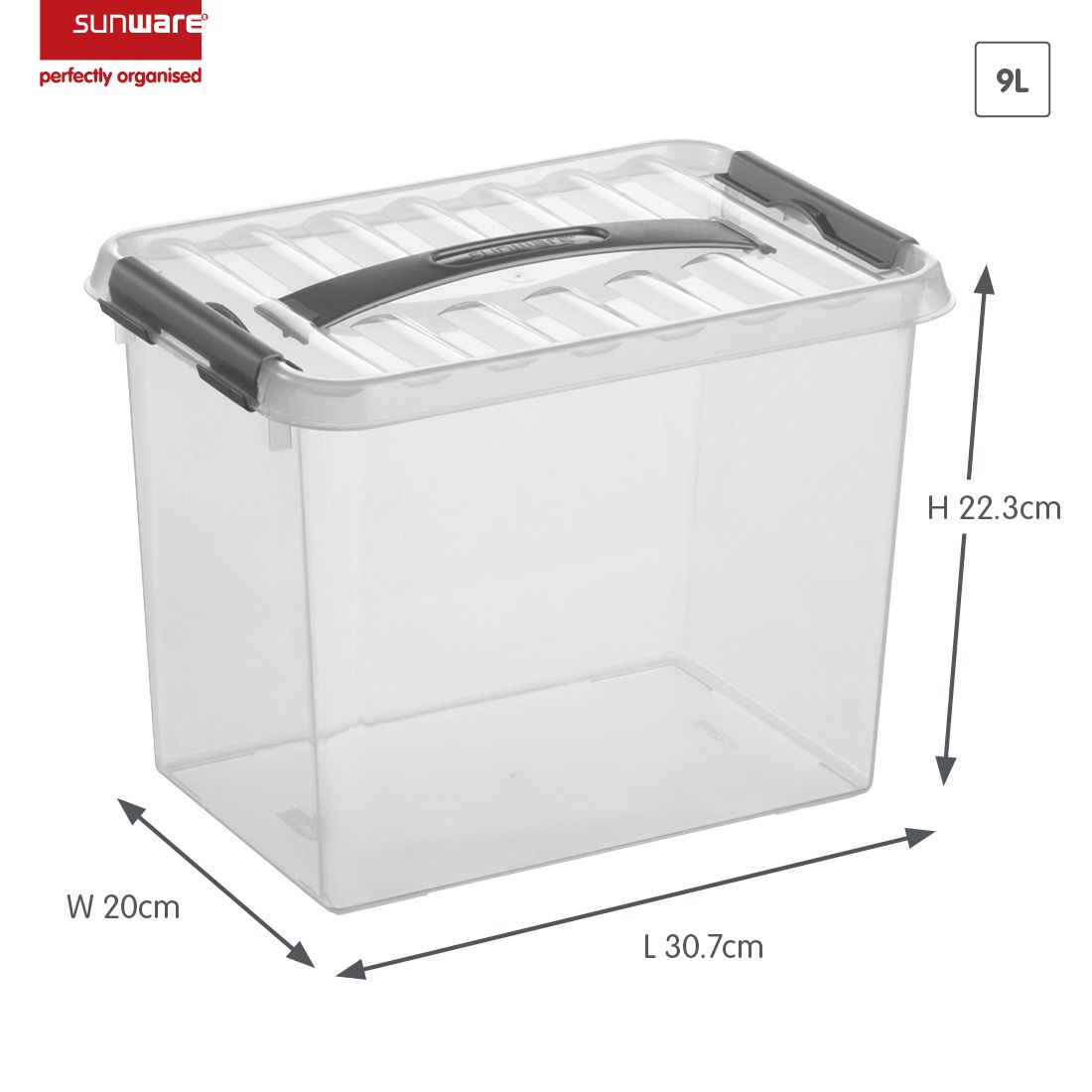 Sunware Q-line 9 Liter 6er-Set Aufbewahrungsboxen