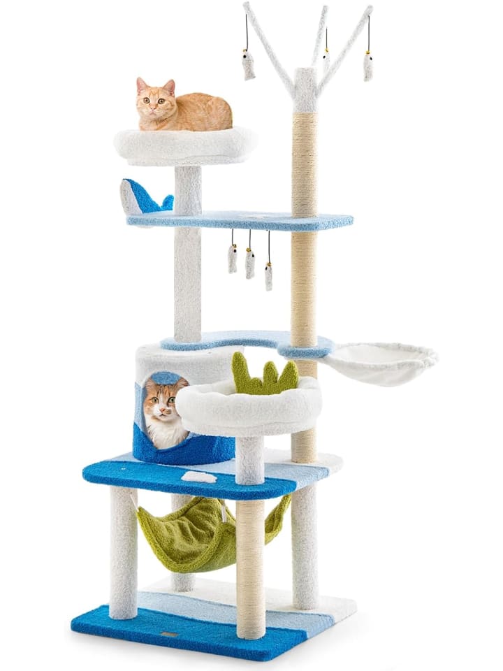 COSTWAY Kratzbaum 165cm in Blau günstig kaufen onesize