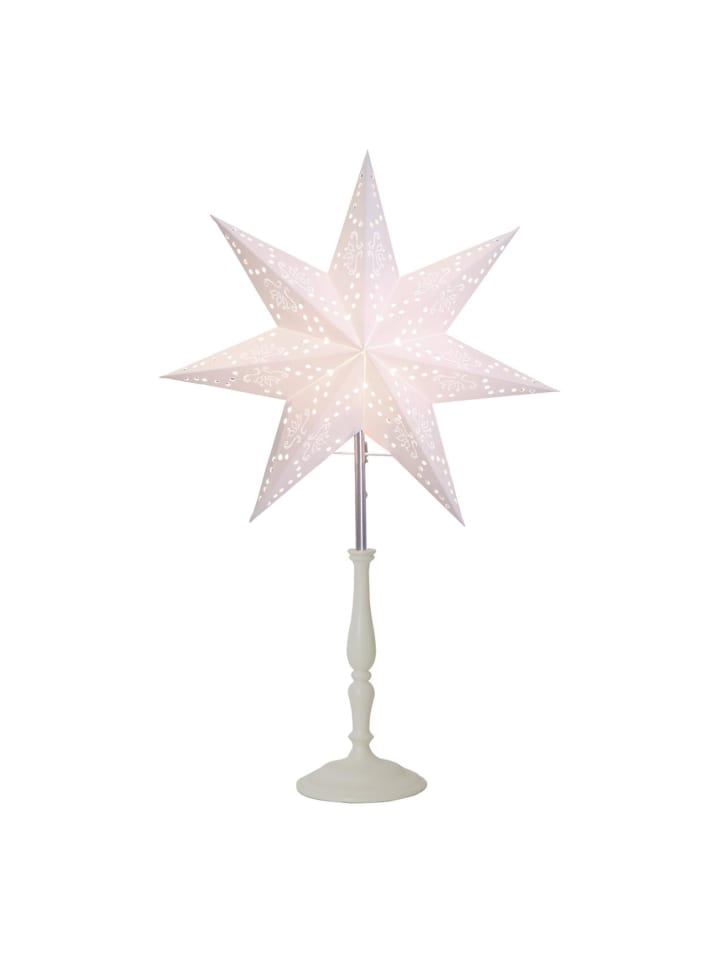 MARELIDA Papiestern Leuchtstern 7-zackig stehend H: 55cm in weiß günstig kaufen onesize