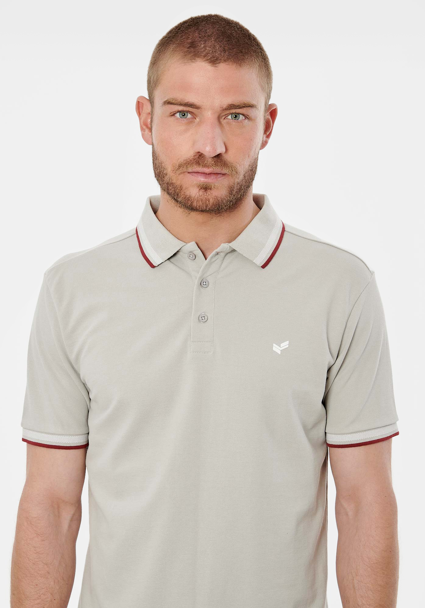 RAYOC  Polo gris homme 100% coton bio