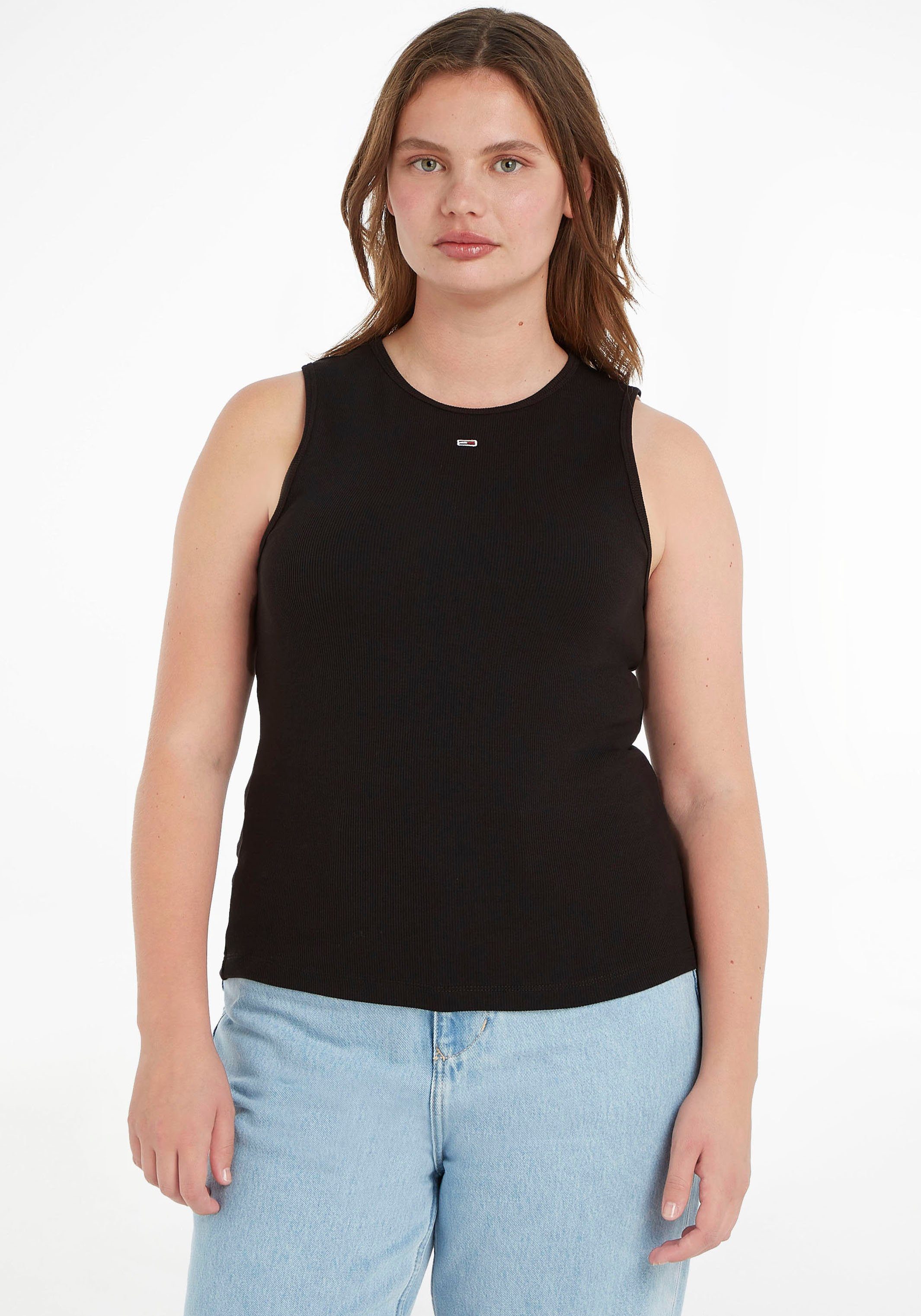 Tommy Jeans Curve Ripptanktop TJW CRV ESSENTIAL RIB TANK PLUS SIZE CURVE,in modischer Rippenoptik