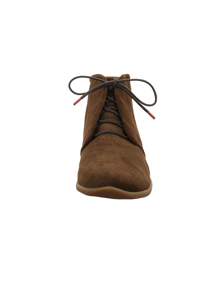 Think! Leder-Ankle-Boots in Braun günstig kaufen