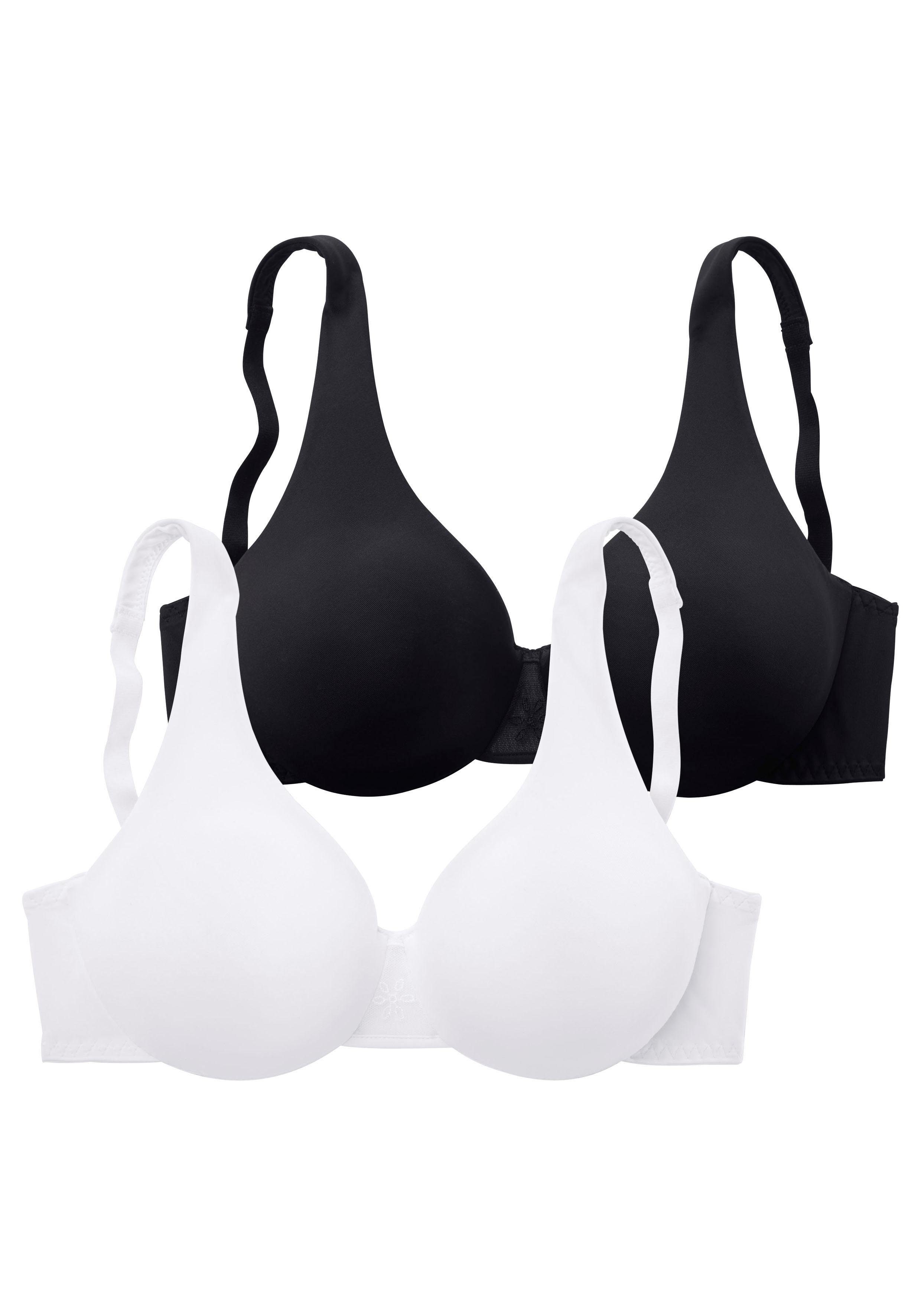 Nuance T-Shirt-BH (Packung, 2 Stück) mit Bügel und nahtlosen, doppellagigen Cups, Basic Dessous