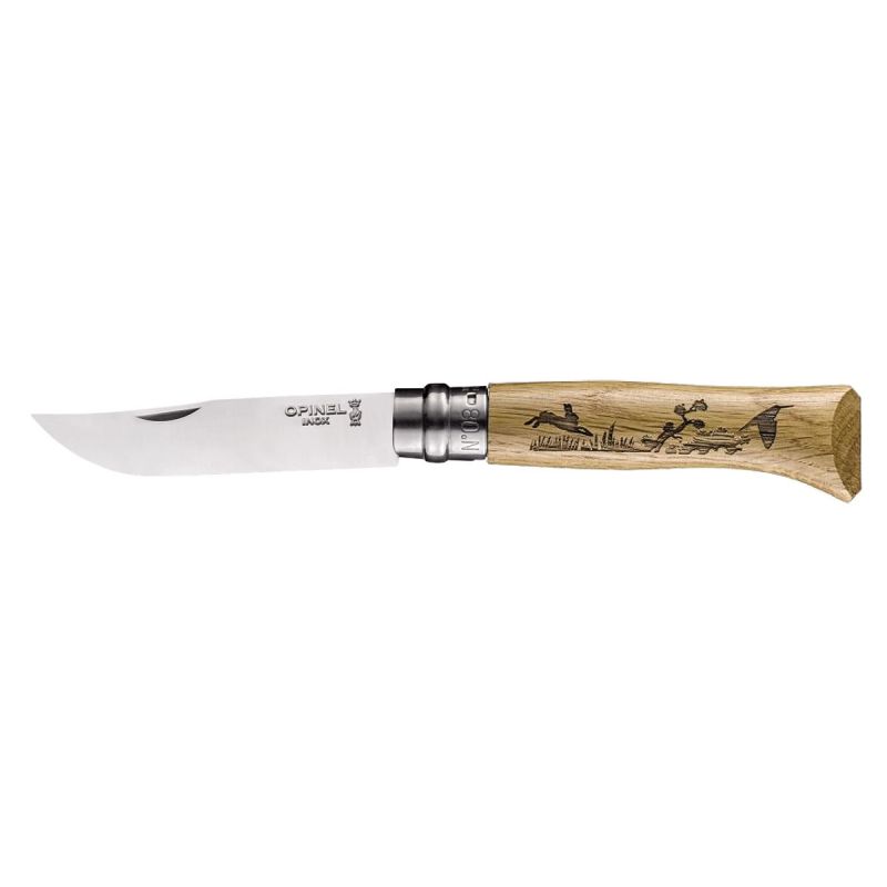 Opinel Messer Nr. 8 Edelstahl mit Eichengriff Version - Hase.