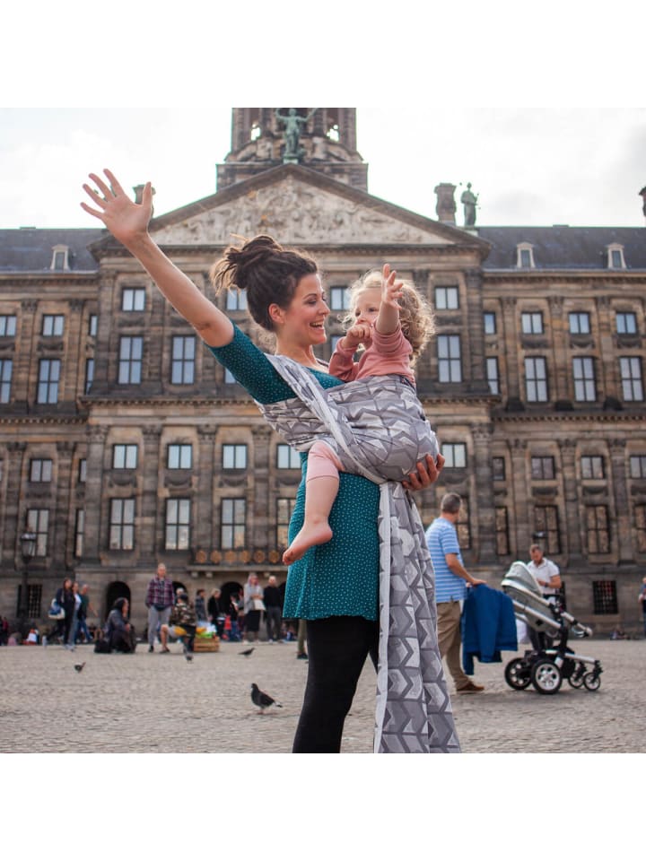 Hoppediz Babytragetuch Gewebtes Tragetuch kbA in Amsterdam stone günstig kaufen