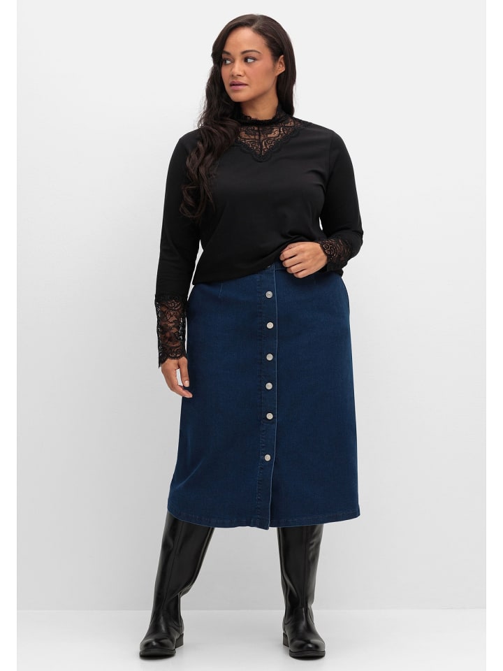sheego Jeansrock in blue Denim günstig kaufen