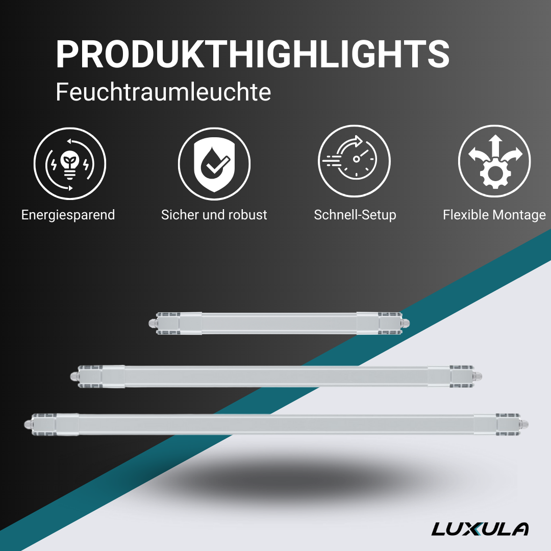LUXULA LED Feuchtraumleuchte, 75 cm