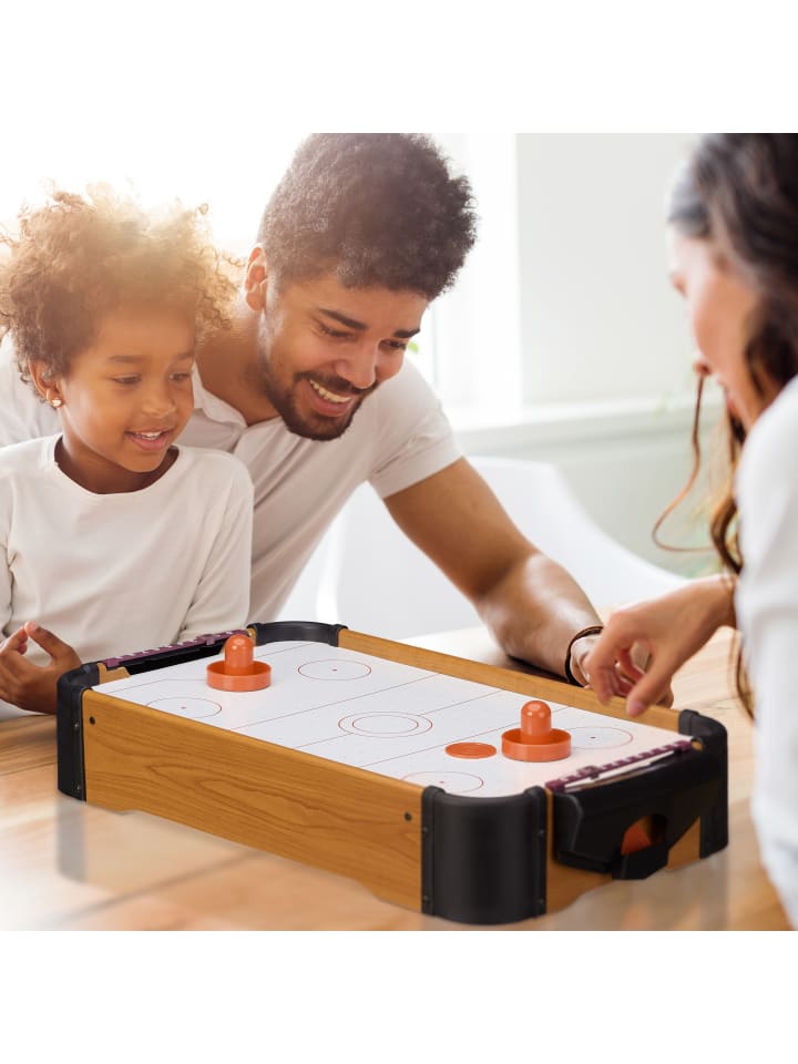 relaxdays Airhockey Tischspiel in Braun günstig kaufen onesize