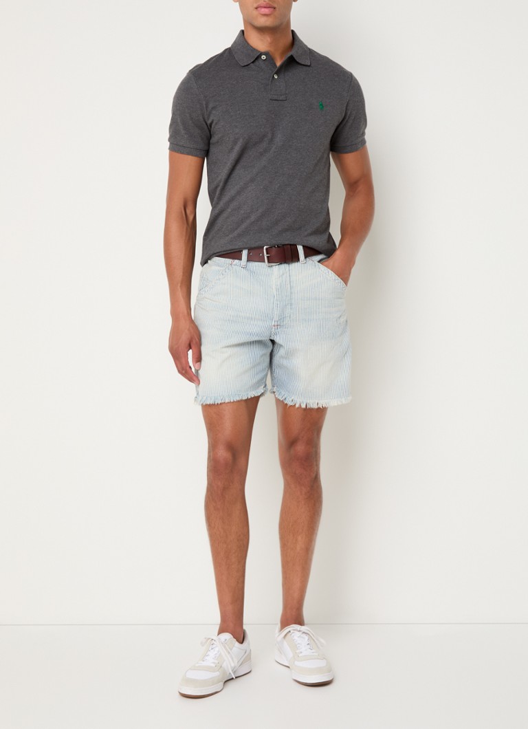 Szorty jeansowe w paski z prostymi nogawkami Ralph Lauren