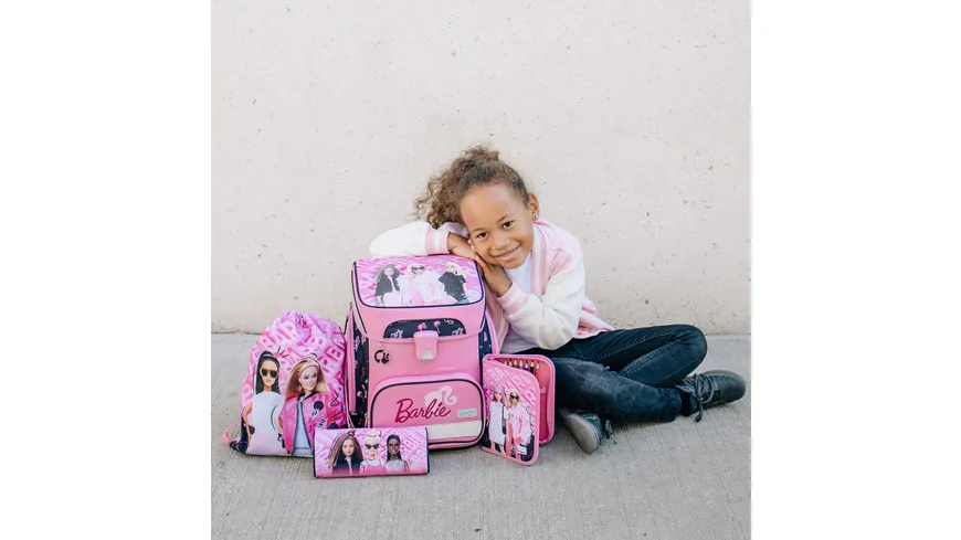 Scooli Barbie EasyFit Schulranzen-Set 5teilig