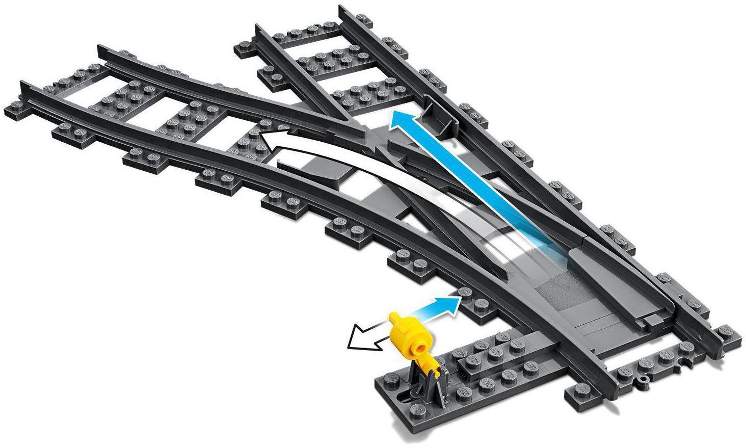 LEGO® Konstruktionsspielsteine Switch Tracks (60238), LEGO® City, (6 St), Made in Europe