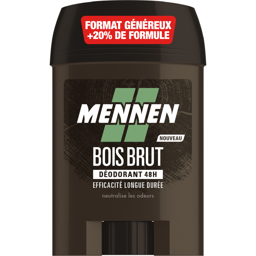 mennen Natural Force Deodorant d'origine naturelle homme 48Hstick large sans alcool anti traces