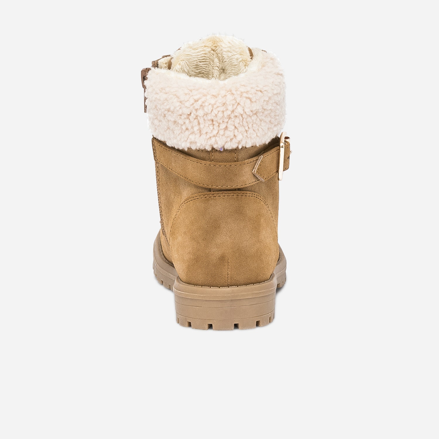 Boots à lacet camel fourré