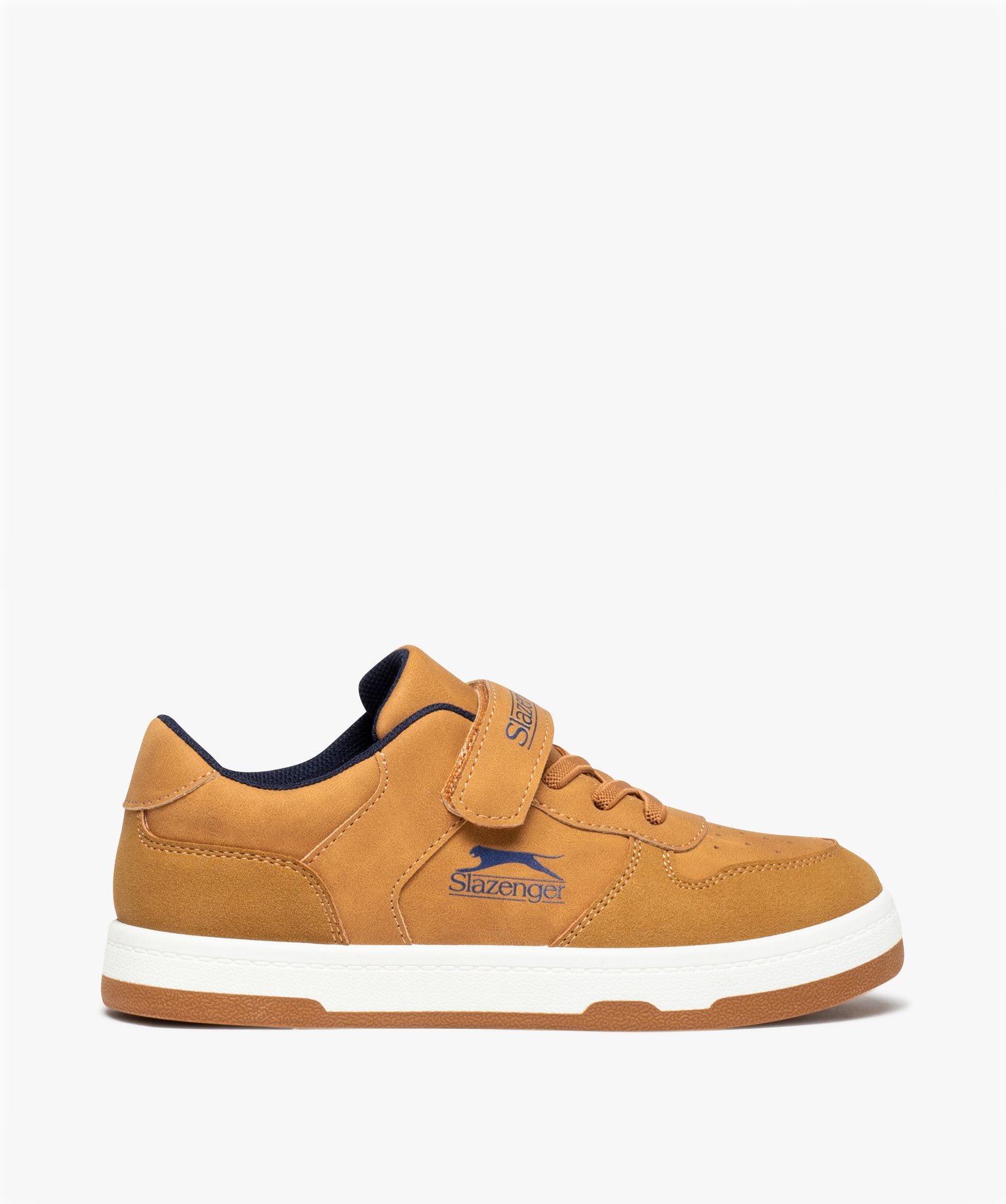 Baskets Garçon unies à scratch et à lacets - Slazenger camel | GEMO