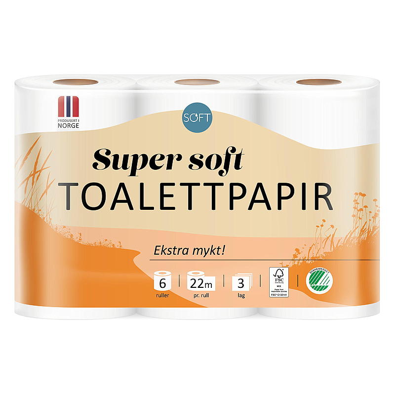 Soft Toalettpapir 6-pk Supersoft