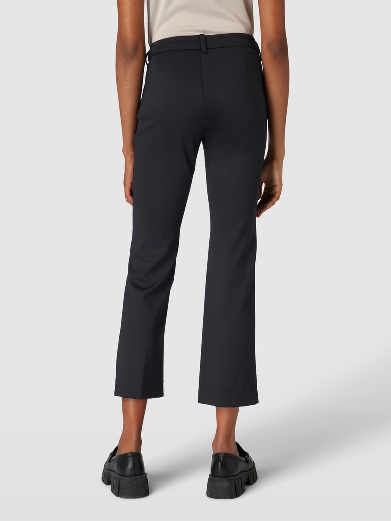 Stoffhose mit Ziernähten Modell 'TWIGGY' in schwarz