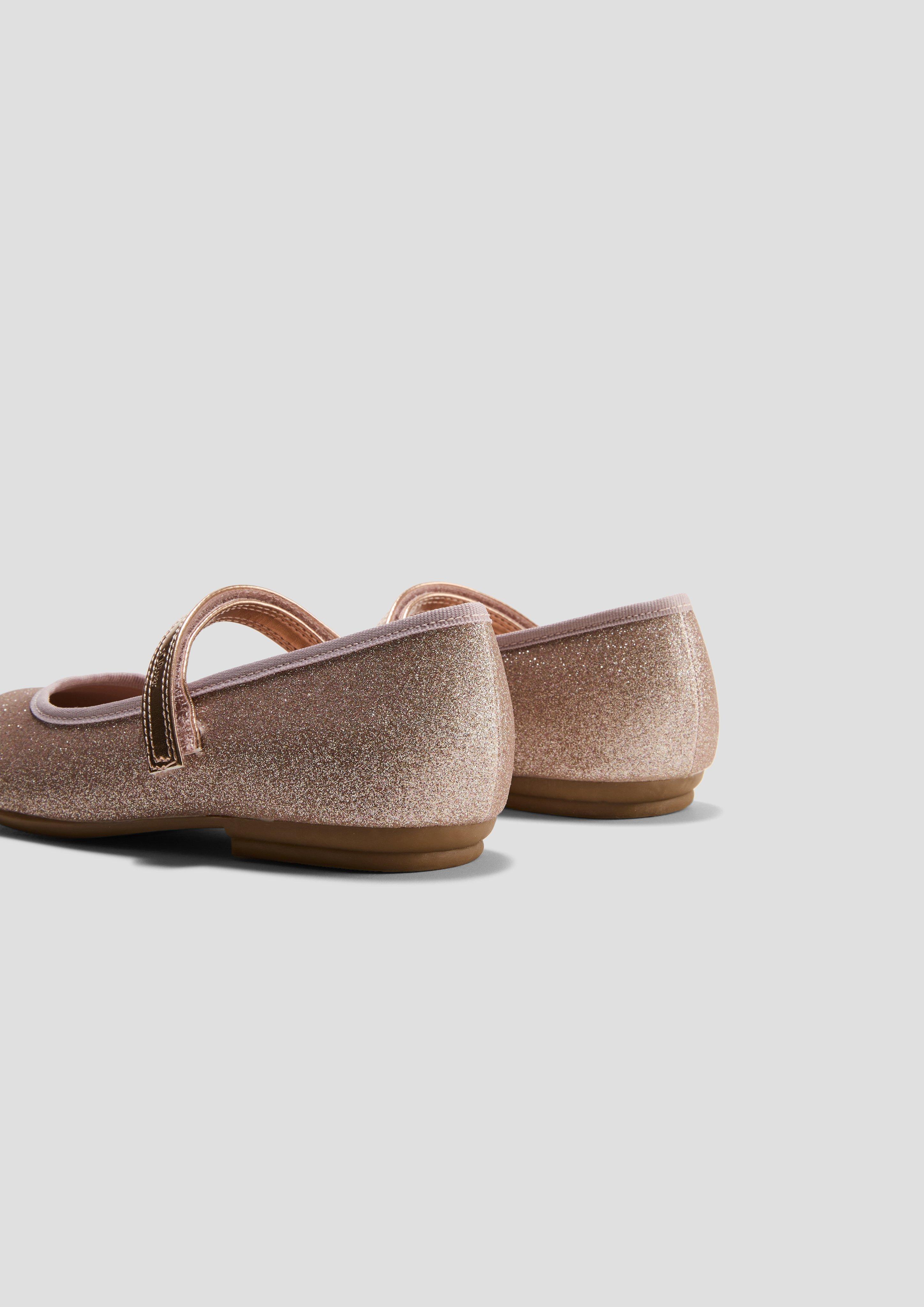 Glitzer-Ballerinas mit Klettverschluss  6008885-593