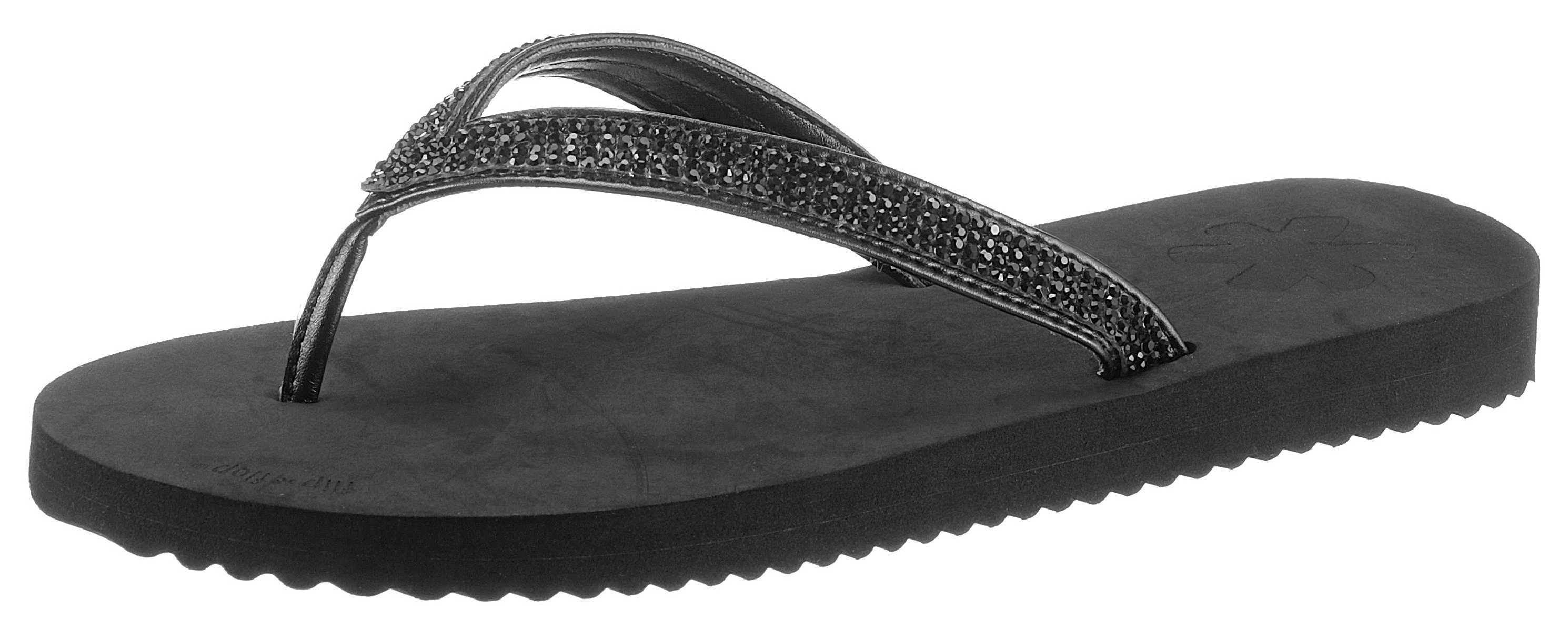 Flip Flop flip* Zehentrenner mit funkelnden Riemchen
