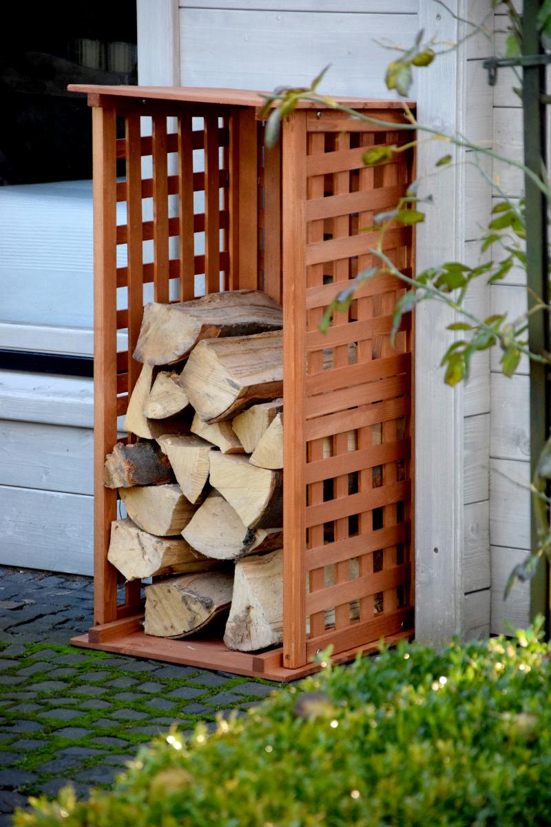 dobar In- & Outdoor Kaminholzregal aus Holz