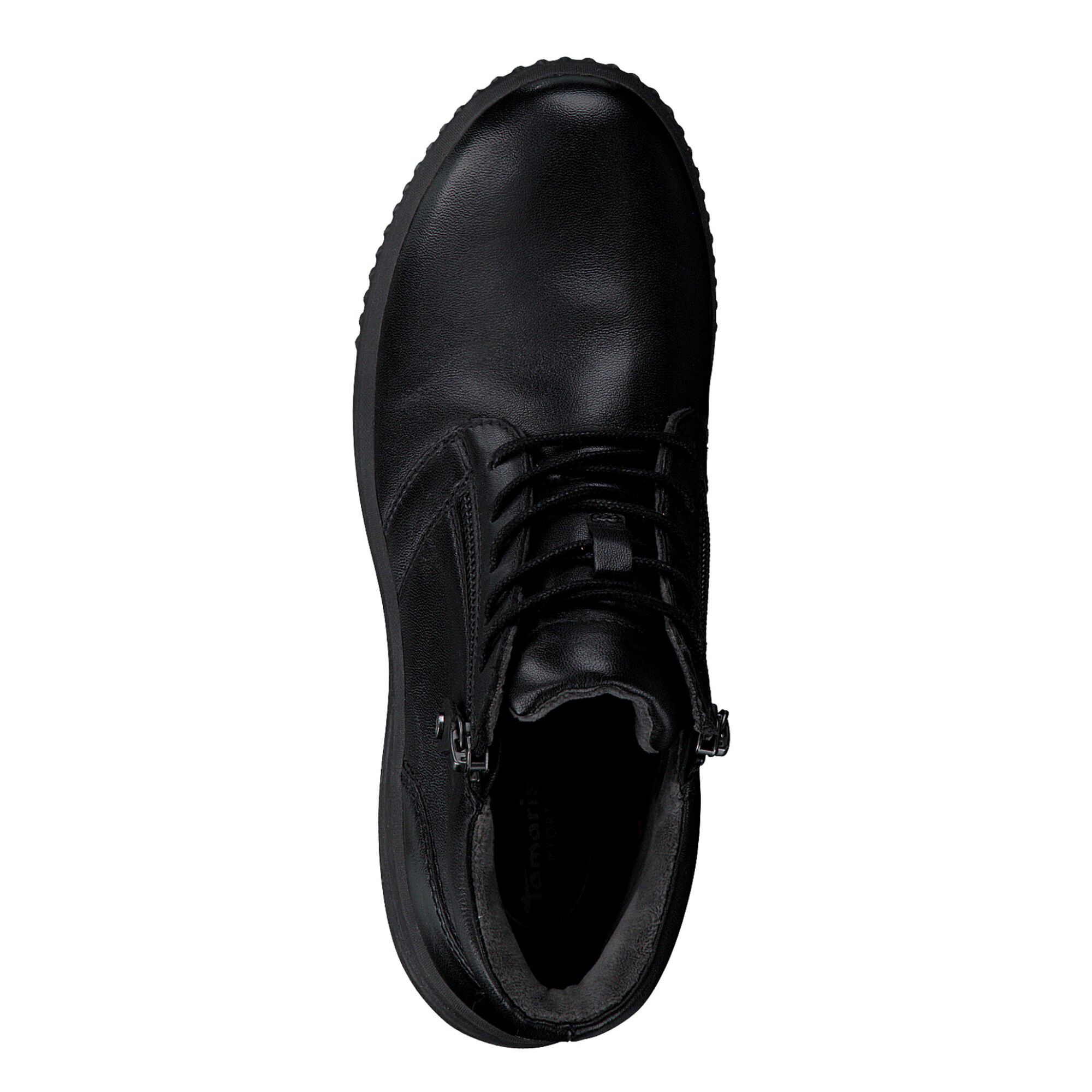 Bottines noir dessus cuir