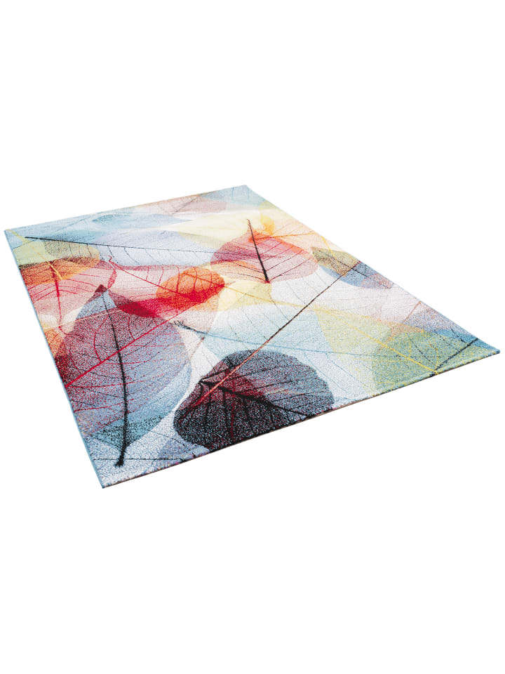 Pergamon Designer Teppich Faro Tropical Blätter in Bunt günstig kaufen