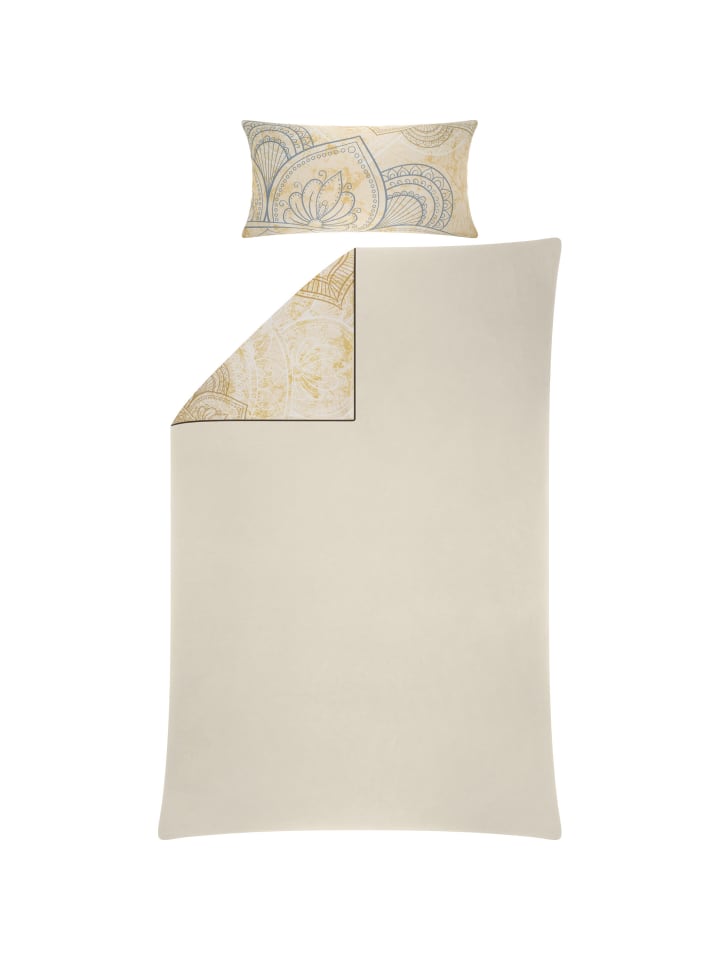 Erwin Müller Mako-Satin Wendebettwäsche in beige günstig kaufen