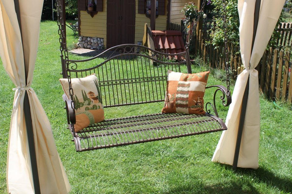 DanDiBo Hollywoodschaukel Hängebank Metall Garten 82505 Schaukel mit Ketten Gartenschaukel Baumschaukel Bank Hollywoodschaukel Schaukelbank