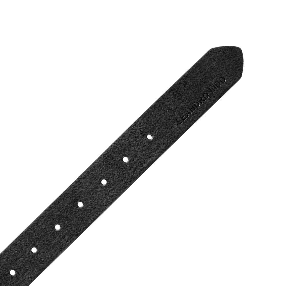 LEANDRO LIDO Comfort Casual Herren Gürtel schwarz