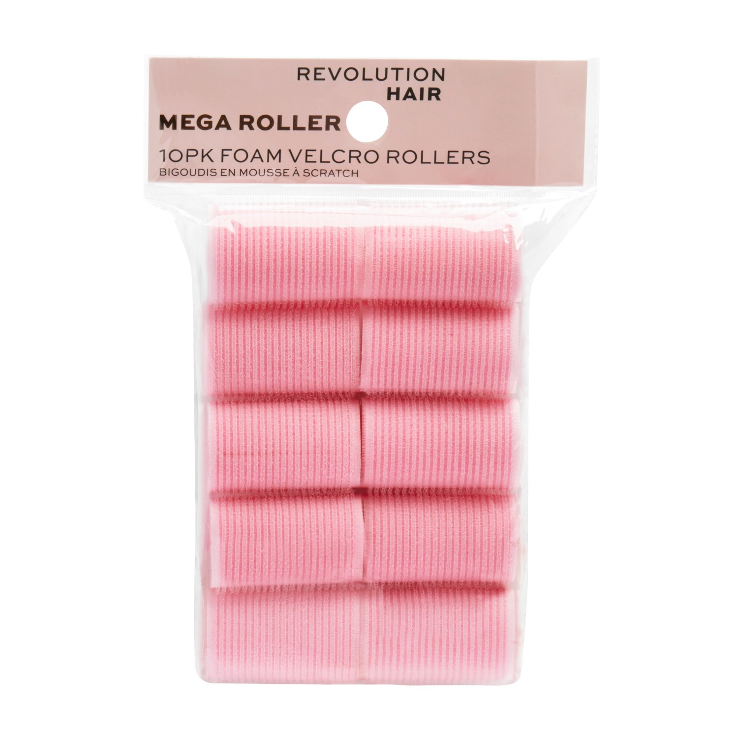 Mega Pink Velcro Heatless Rollers 10pk