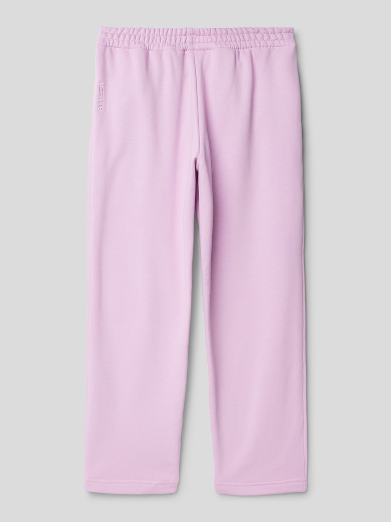 Sweatpants mit Label-Print in lila