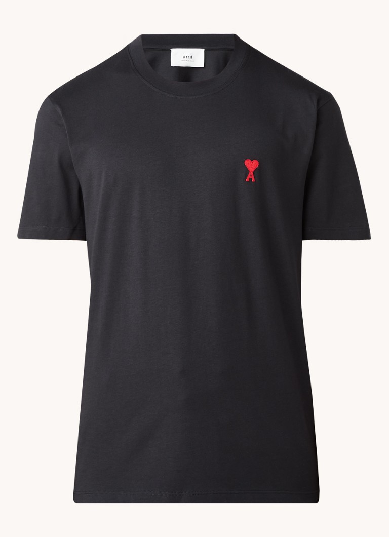 Tricou AMI Paris din bumbac organic cu logo brodat