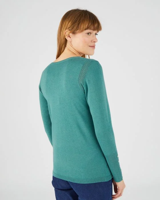 Pull col rond maille fine