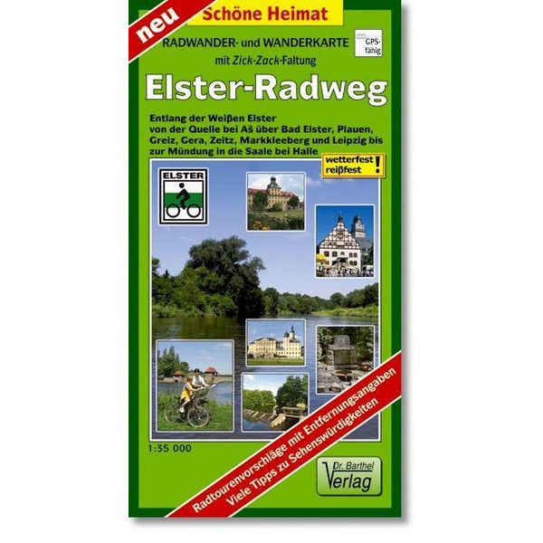 Elsterradweg Radwander- und Wanderkarte 1 : 35 000 - Wanderkarte