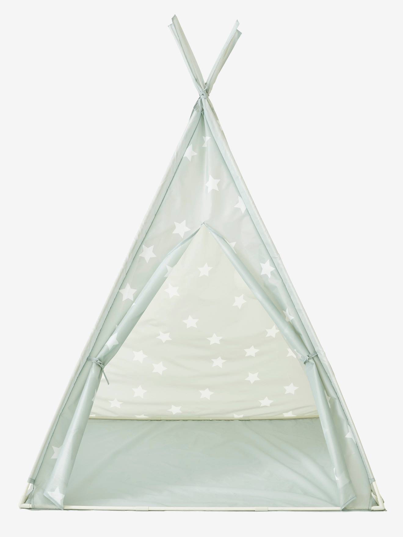 Vertbaudet Kinder Spielzelt, Tipi INKA - grau/sterne