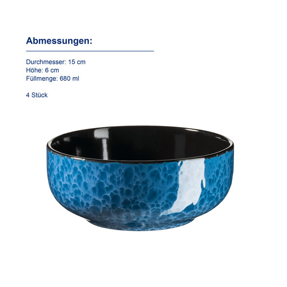 Kombiservice Filippa, blau, 16-tlg.