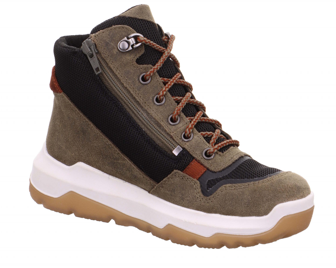SPACE - Grün/SchwarzBoots mit Reißverschluss