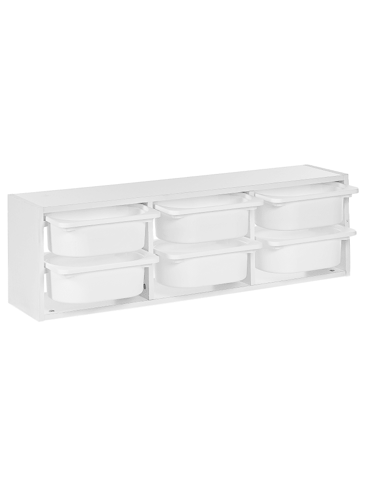 Beliani Ablageregal TOBIN in Weiß - (W) 98 x (H) 29 x (L) 21 cm günstig kaufen onesize
