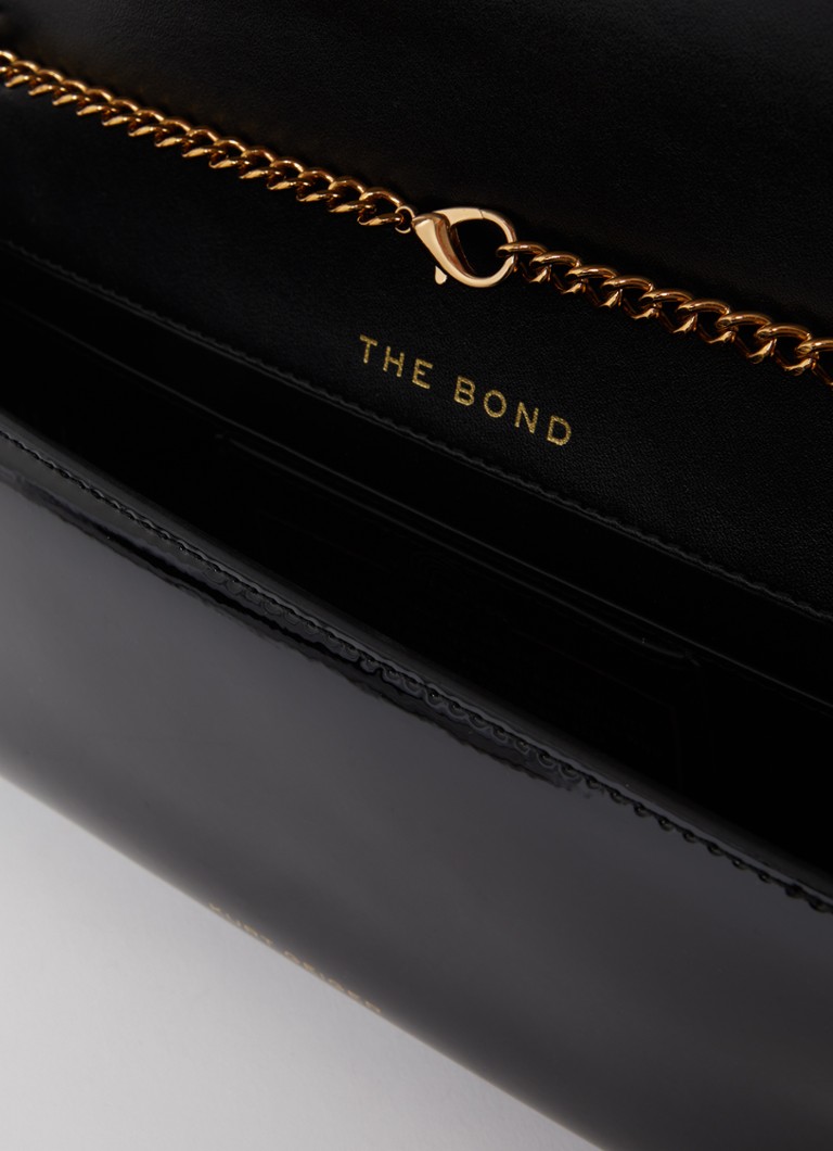 Kurt Geiger Bond -lakkanahkainen olkalaukku logolla