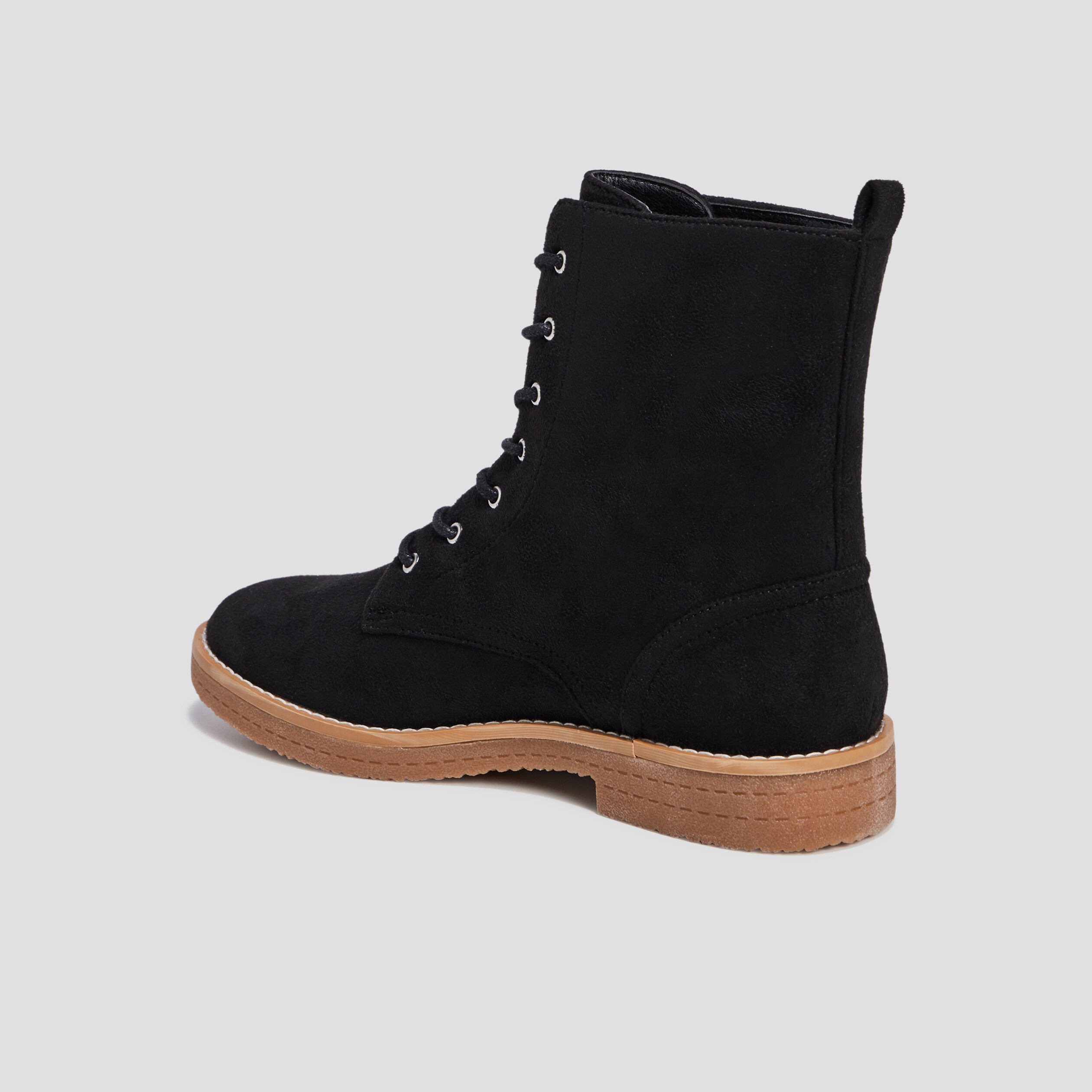 Bottines à lacets noir femme | La Halle