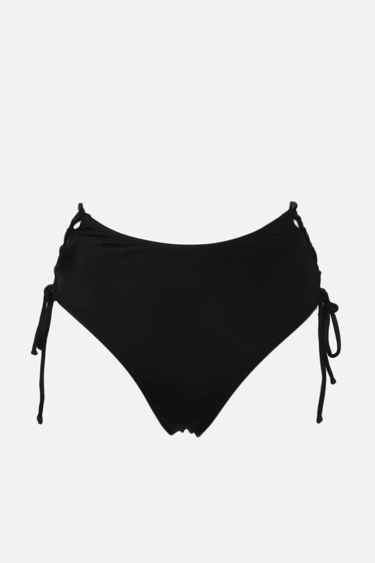 Trendyol Collection  Schwarze Hipster-Bikinihose mit Paspelierung und hoher Taille TBESS22BA0044