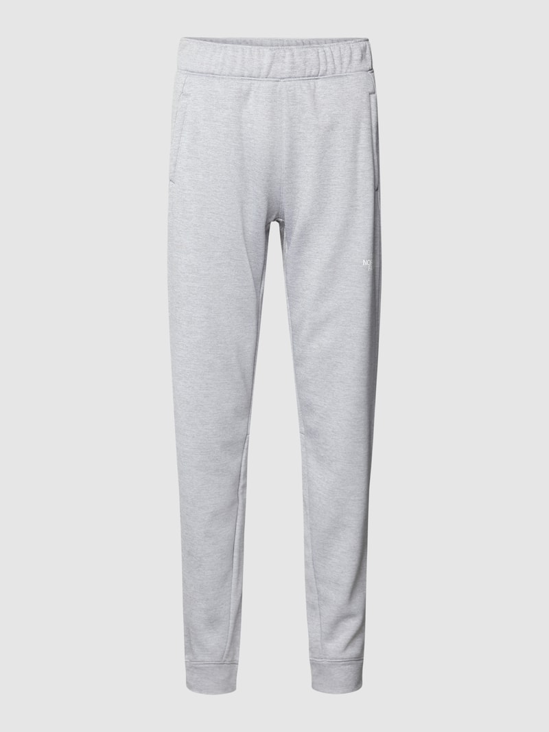 Sweatpants mit Label-Print Modell 'REAXION' in hellgrau meliert