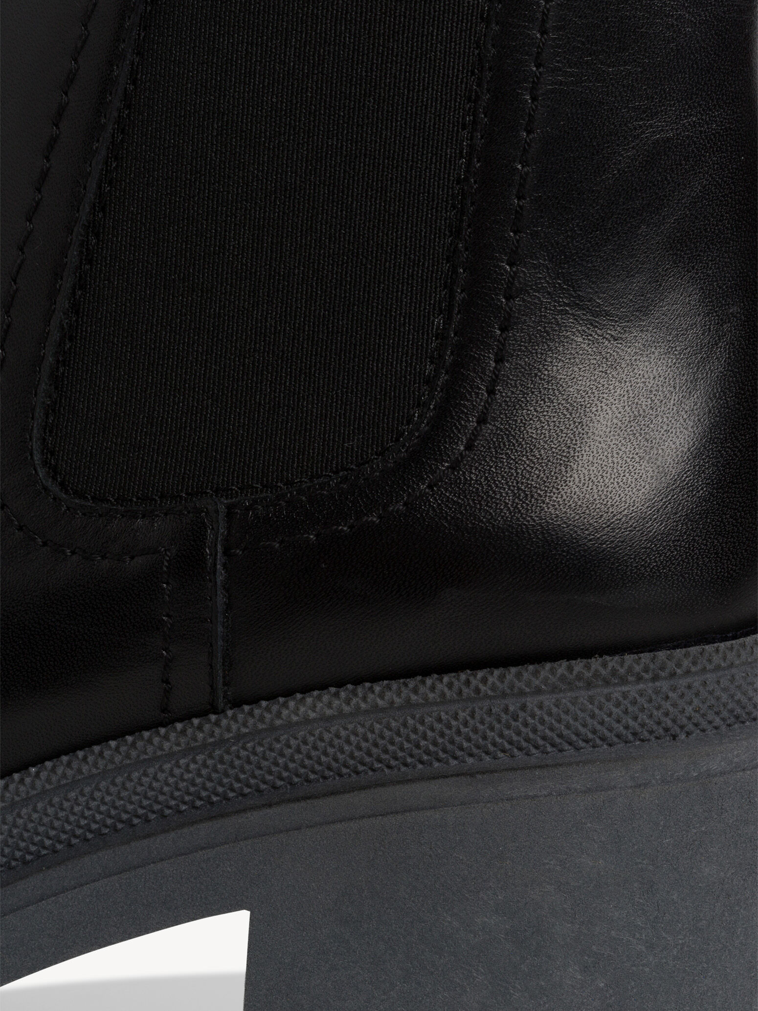 Bottine Chelsea en cuir - noir